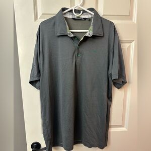 Travis Mathew Gray Polo Golf Shirt Classic Design